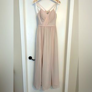 Azazie Bridesmaid Dress, style Cora, color Rose Petal
